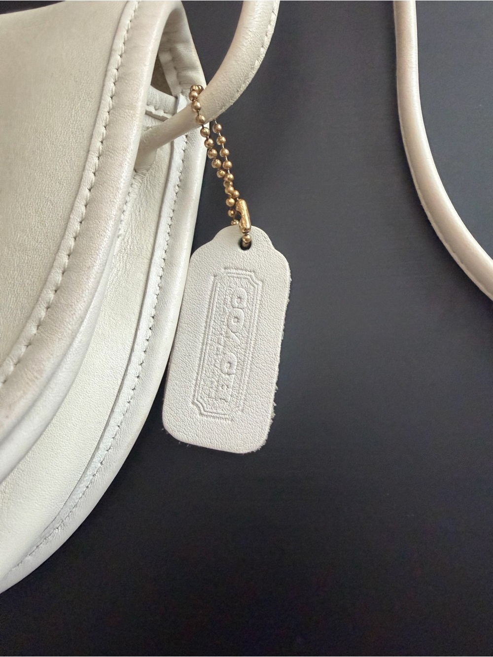 Coach Cream Crossbody Saddle Bag with Gold Hardware - Picture 2 of 7
